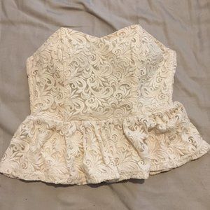Lace peplum blouse